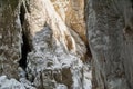 Saklikent Canyon or Ã¢â¬Åhidden cityÃ¢â¬Â in Turkish. Close-up of fragments of rocks of canyon. Saklikent National Park in Mugla
